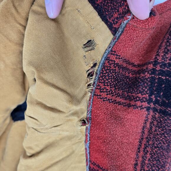 Vintage King-o-Wear Hunting Jacket Wool Mackinaw Red Buffalo Plaid Medium - Picture 9 of 12